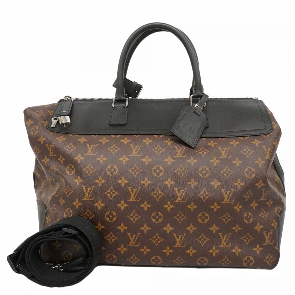 Louis Vuitton Brown Brown Black Bag Neo Macassar Monogram Greenwich Brown Black